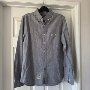 Crooks & Castles New The Good Fella Button Up Long Sleeve Cotton Men's Shirt